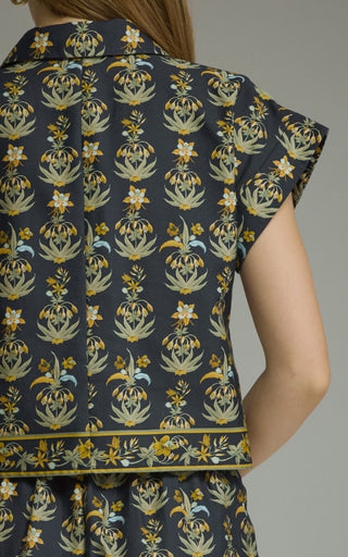 Floral Print Short Sleeve Top