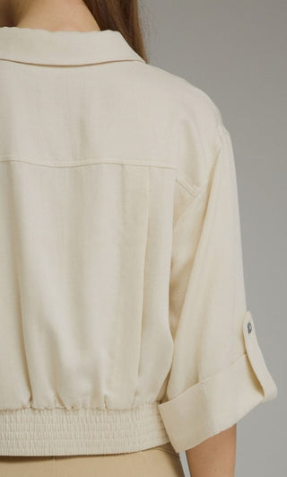 Three Quarter Sleeve V-Neck
