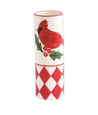 Cardinal Painted Steam Vase