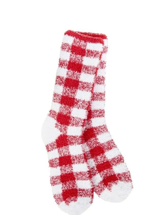 Fireside Cozy Plaid Crew Sock