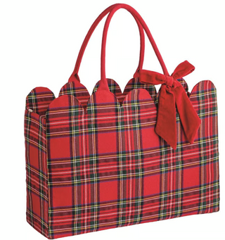 Tartan Scallop Tote