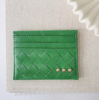 Mariah Woven Small Card Holder Wallet
