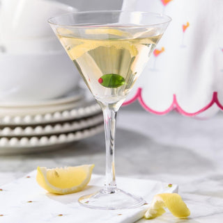 Martini Glass with Olive