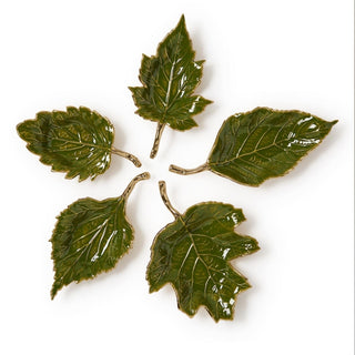 Autumn Allure Enameled Leaf Tray