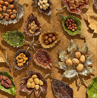 Autumn Allure Enameled Leaf Tray