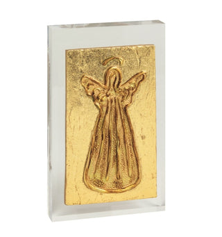 Gold Angel Painted Plaque