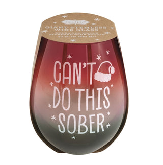 Giant Holiday Wine Glass