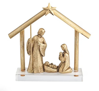 Gold Resin Nativity Display
