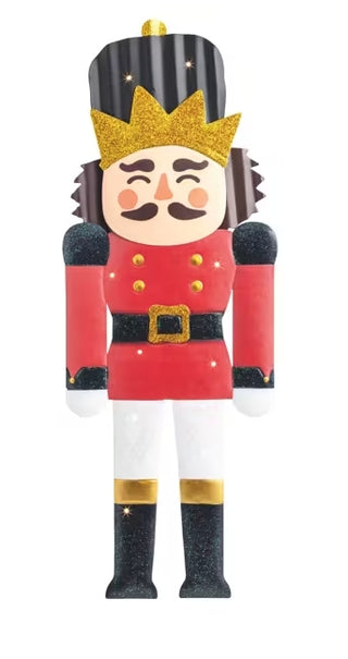 Light Up Nutcracker Tin Sitter