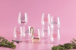 Christmas Illustration Personalization Wine Cup Set
