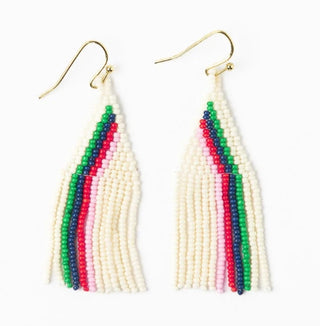 Audrey Beaded Vertical Stripe Earrings