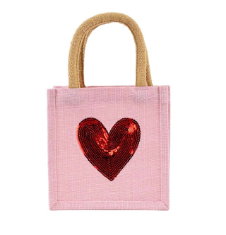 Heart Sequin Petite Gift Tote