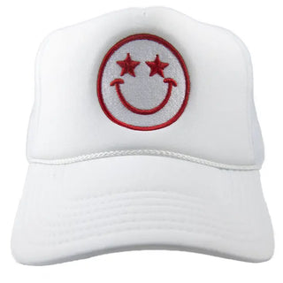 Star Eyed Happy Face Foam Trucker Hats