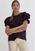 Satin Short Sleeve Ruched Top