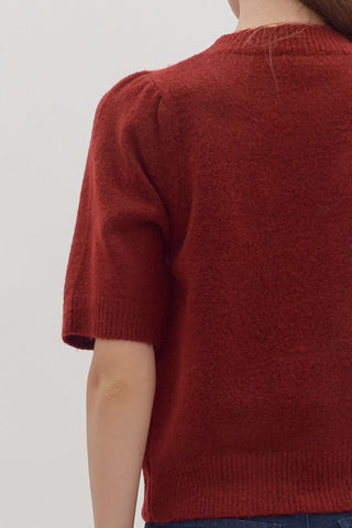 Floral Applique Knit Sweater