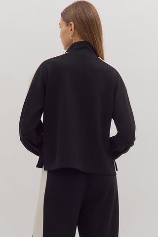 Contrast Detail Knit Top
