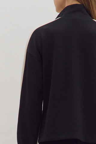 Contrast Detail Knit Top