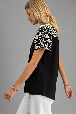 Pleated Linen Top