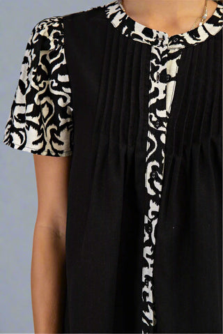 Pleated Linen Top