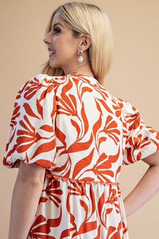 Decorative Trim Tiered Midi Dress