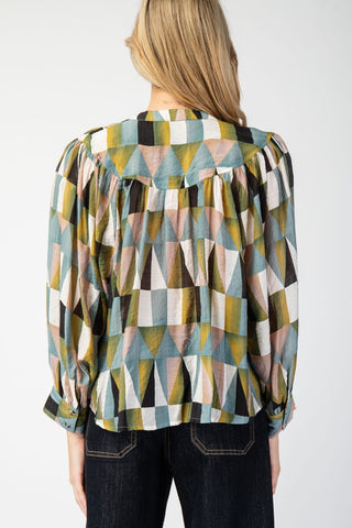 Geometric Long Sleeve Top