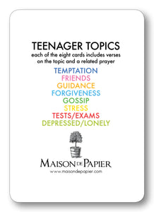 Teenager Topics Prayer Cards