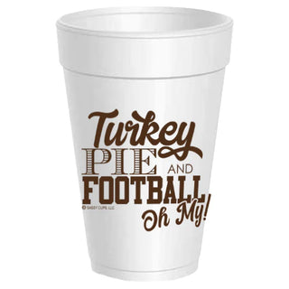 Turkey, Pie, & Football Styrofoam Cups