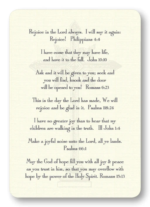 Verses for Joy Prayer Card