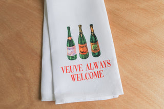 Veuve Always Welcome Tea Towel