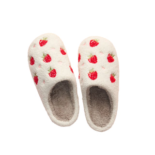 Strawberries Fuzzy Slippers