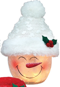 Get Your Merry On Pre-Lit Snowman Jar