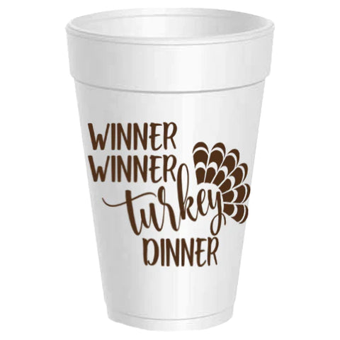 Winner Turkery Dinner Styrofoam Cups
