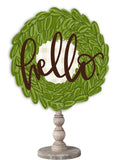 Boxwood Wreath Hello