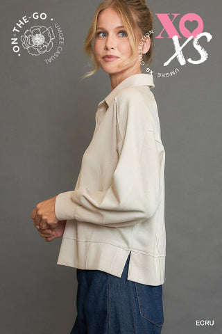 Luxeknit Collared Sweatshirt