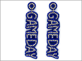 Blue & White Gameday Earrings