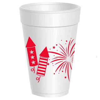 Fireworks Wrap Styrofoam Cups