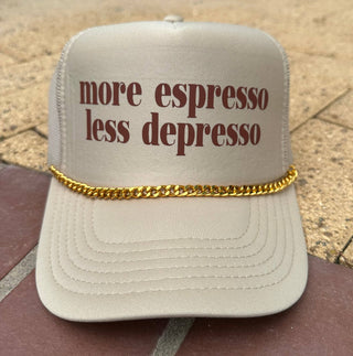 More Espresso Less Depresso Trucker Hat