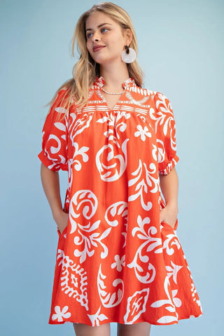 V-Neck Mini Dress