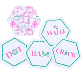 Let's Mahj Set of 24 Heavyweight Paper Coasters