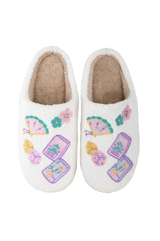 Mahjong Pieces House Slippers