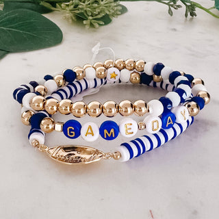 Blue & White Gameday Bracelets