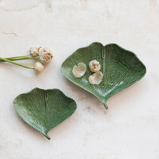 Gingko Leaf Shaped Plates, Set of 2