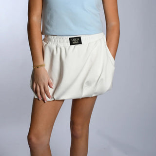 White Lulu Mac Bubble Skirt