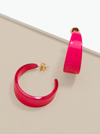 Chunky Resin Hoop Earring