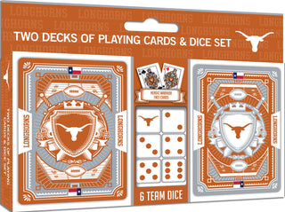 Texas Longhorns - 2-Pack Playing Cards & Dice Set