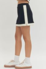 Solid Knit Mini Skirt
