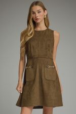 Solid sleeveless mini dress