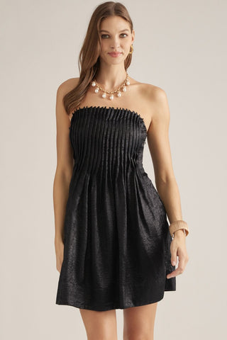 Solid Strapless Mini Dress