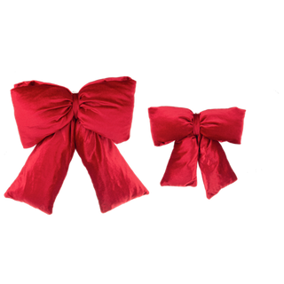 Red Velvet Bow Christmas Decor