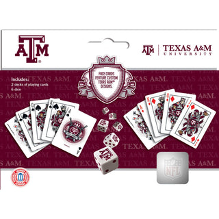 Texas A&M Aggies - 2-Pack Playing Cards & Dice Set